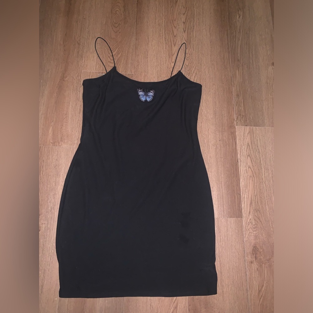 Bodycon Dress with Butterfly Design 🦋